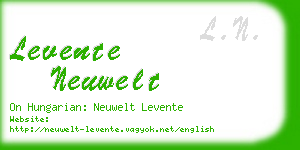 levente neuwelt business card